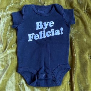 Black Bye Felicia Onesie 6 Months